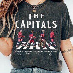 Washington Walking Road Signatures Ice Hockey Shirt, Alexander Ovechkin Tom Wils